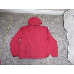 SCOTTEVEST Jacket Mens L Red SeV Pack Windbreaker Hooded Packable Nylon